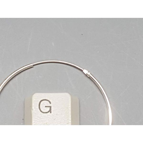 Sterling Silver Earring Hoops, 40mm, per pair