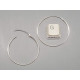 Sterling Silver Earring Hoops, 40mm, per pair