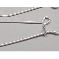 Sterling Silver Kidney Wires, 31mm, per pair