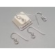 Sterling Silver French Hook Ear Wire with 3mm ball, 15mm x 0.8mm, pair