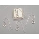Sterling Silver French Hook Ear Wire with 3mm ball, 15mm x 0.8mm, pair