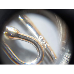 Sterling Silver French Hook Ear Wire, 12x23mm x 0.8mm, pair