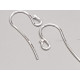 Sterling Silver French Hook Ear Wire, 12x23mm x 0.8mm, pair