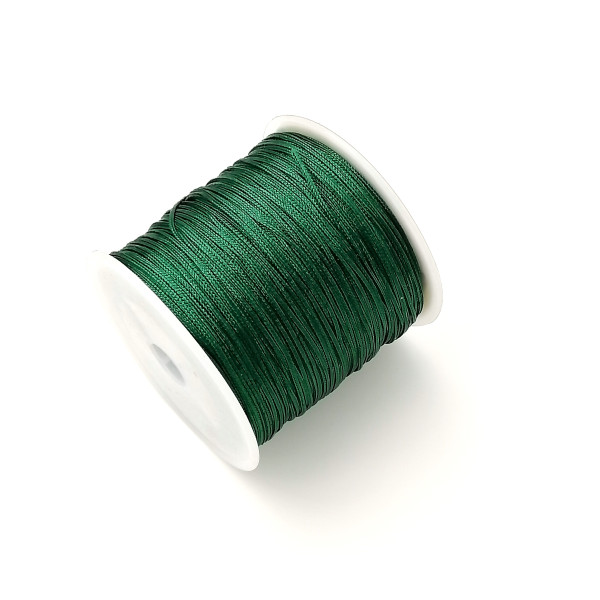 Chinese Knotting cord, 1mm, Forest Green, roll