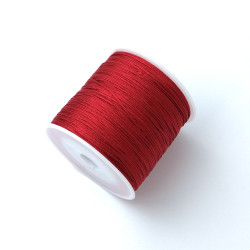Chinese Knotting cord, 1mm, Dark Red, roll