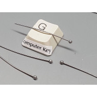 Head Pin, Ball Head, 35mm x 0.7mm, 304 stainless steel, bag of 100