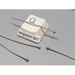 Head Pin, Ball Head, 35mm x 0.7mm, 304 stainless steel, bag of 100