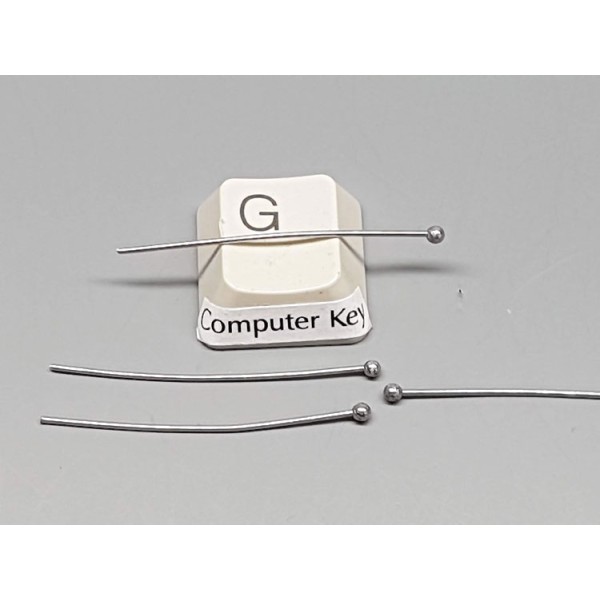 Head Pin, Ball Head, 35mm x 0.7mm, 304 stainless steel, bag of 100