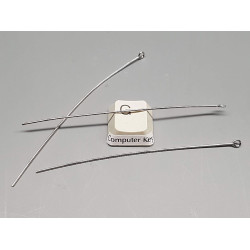 Eye Pins, long, 80mm, platinum over brass, per 50