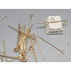 Eye Pin, 30mm, standard, 14ct gold plate, each