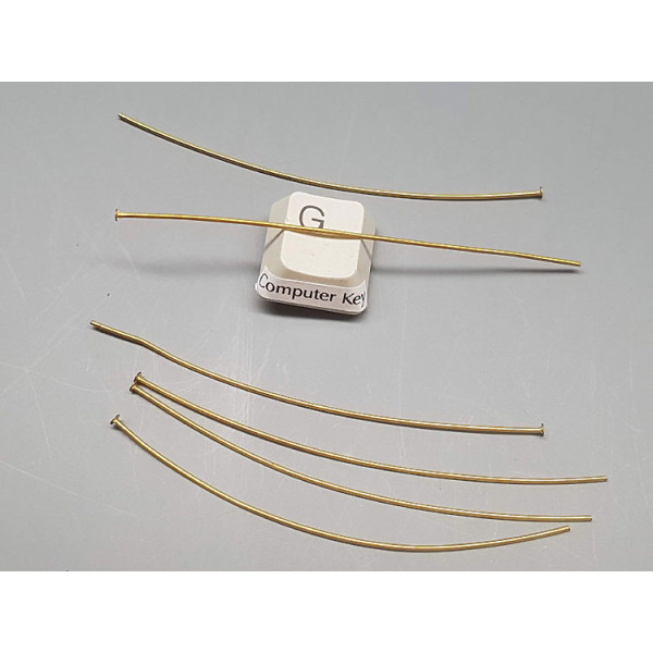 Head Pin, 3 inch, raw brass, per 50