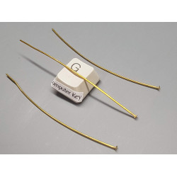 Head Pin, 3 inch, raw brass, per 50