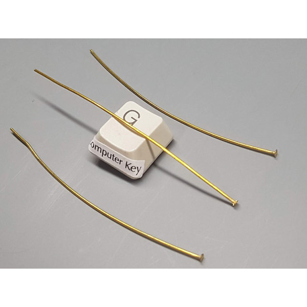 Head Pin, 3 inch, raw brass, per 50