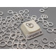 Closed Twist Linking Ring 6mm, silver plate, no join, each