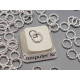 Closed Twist Linking Ring 6mm, silver plate, no join, each
