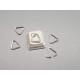 Jump rings, triangle, 10mm, stainless steel, each