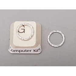 Jump Rings, 10mm OD, round, hammered textured, silver plate, bag 100