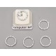 Jump Rings, 10mm OD, round, hammered textured, silver plate, bag 100
