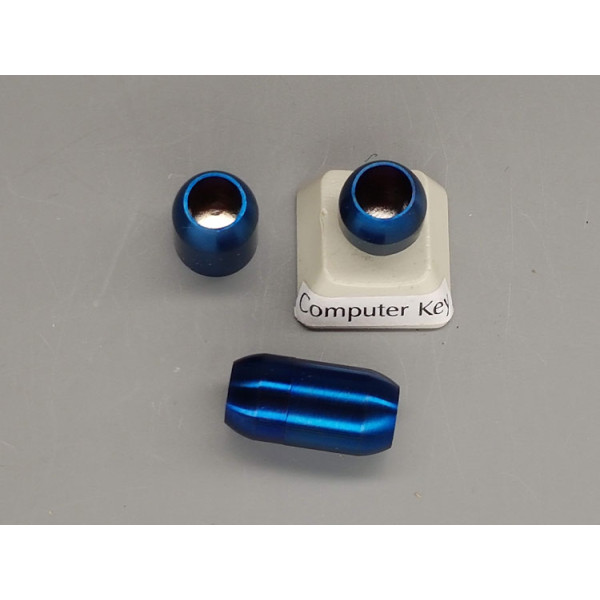 Magnetic clasp, 10mm x 19mm, 6mm hole, blue stainless steel