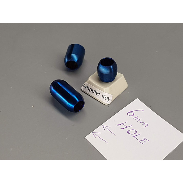 Magnetic clasp, 10mm x 19mm, 6mm hole, blue stainless steel
