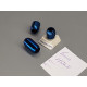 Magnetic clasp, 10mm x 19mm, 6mm hole, blue stainless steel