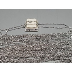 Chain by the Metre, approx 1.0mm, VERY fine flattened cable, stainless steel