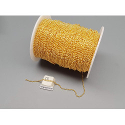 1.5mm fine Ball Chain, light gold, cadmium free, nickel free & lead free, per metre