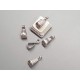 Bail, with circles pattern, 6x15mm, stainless steel