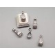 Bail, with circles pattern, 6x15mm, stainless steel