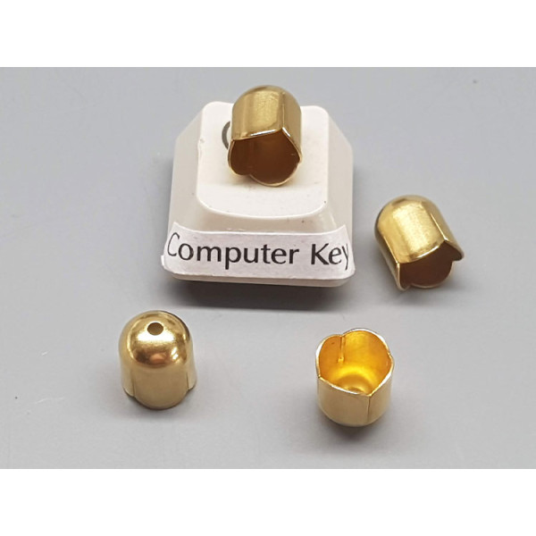 Bullet End, scalloped edge, raw brass, each