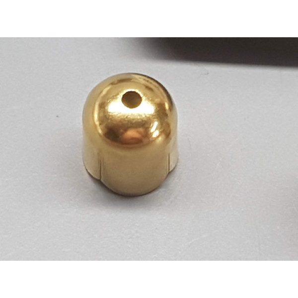 Bullet End, scalloped edge, raw brass, each