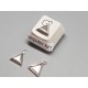 Charm, interesting little triangle shape to fill, stainless steel, 9mm OD, per 10