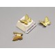 Fluttery butterfly charm, embossed brass, 13mm, per 20 pcs