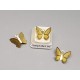 Fluttery butterfly charm, embossed brass, 13mm, per 20 pcs