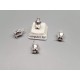 Cute little tulip charm, silver plat, e-coated, 11mm