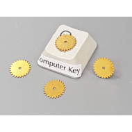 Small Steampunk Brass Cog Solid Gear Sprocket 8mm