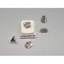 Ribbon Clamp end, 8mm, stainless steel, each