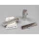 Ribbon Clamp end 25mm platinum colour, each
