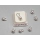End piece Weight, 4mm round, silver plate - Make your own extender chains
