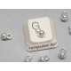 End piece Weight, 4mm round, silver plate - Make your own extender chains