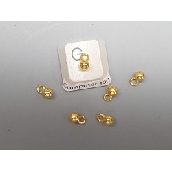 End piece Weight, 4mm round, gold plate - Make your own extender chains