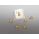 End piece Weight, 4mm round, gold plate - Make your own extender chains