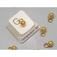 End piece Weight, 4mm round, gold plate - Make your own extender chains