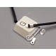 Fold-over End, 3.0mm x 6mm, silver plate, bag 100
