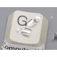 Fold-over End, 3.0mm x 6mm, silver plate, bag 100