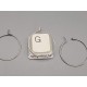 20mm 316 Stainless Steel wire loop / hoop, wine glass ring, charm holder, earring hoop, each
