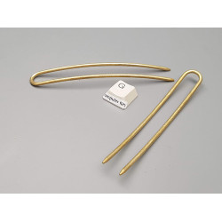 Hair Pin, Hair stick, 2 prongs bun pin, brass
