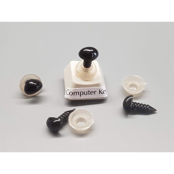 Craft Nose, black 6x8mm, per 20 pc