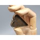 Heart frame pendant setting, deep and big, antiqued bronze