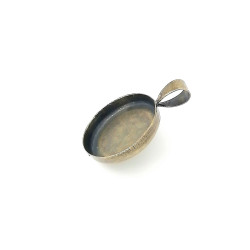 18mm Bezel deep cup, Round, ant bronze, setting